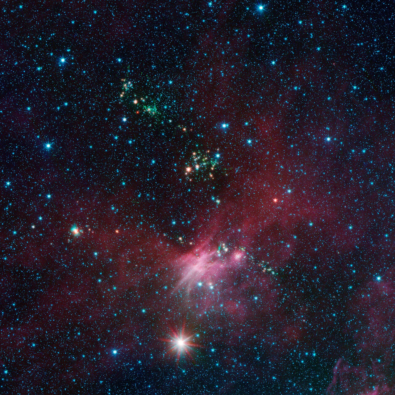 cosmic space stars (foto: NASA/JPL-Caltech/University of Wisconsin / Public domain, Wikimedia Commons)