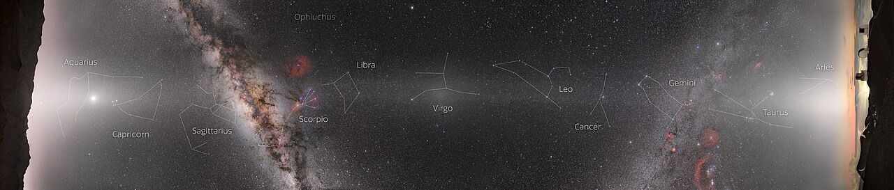 night sky astronomy (foto: NOIRLab/NSF/AURA/ P. Horálek (Institute of Physics in Opava), T. Slovinský / CC BY 4.0, Wikimedia Commons)