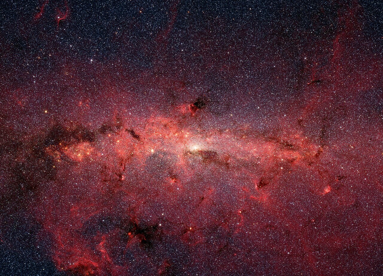 milky way galaxy (foto: Credit: NASA/JPL-Caltech/S. Stolovy (Spitzer Science Center/Caltech) / Public domain, Wikimedia Commons)