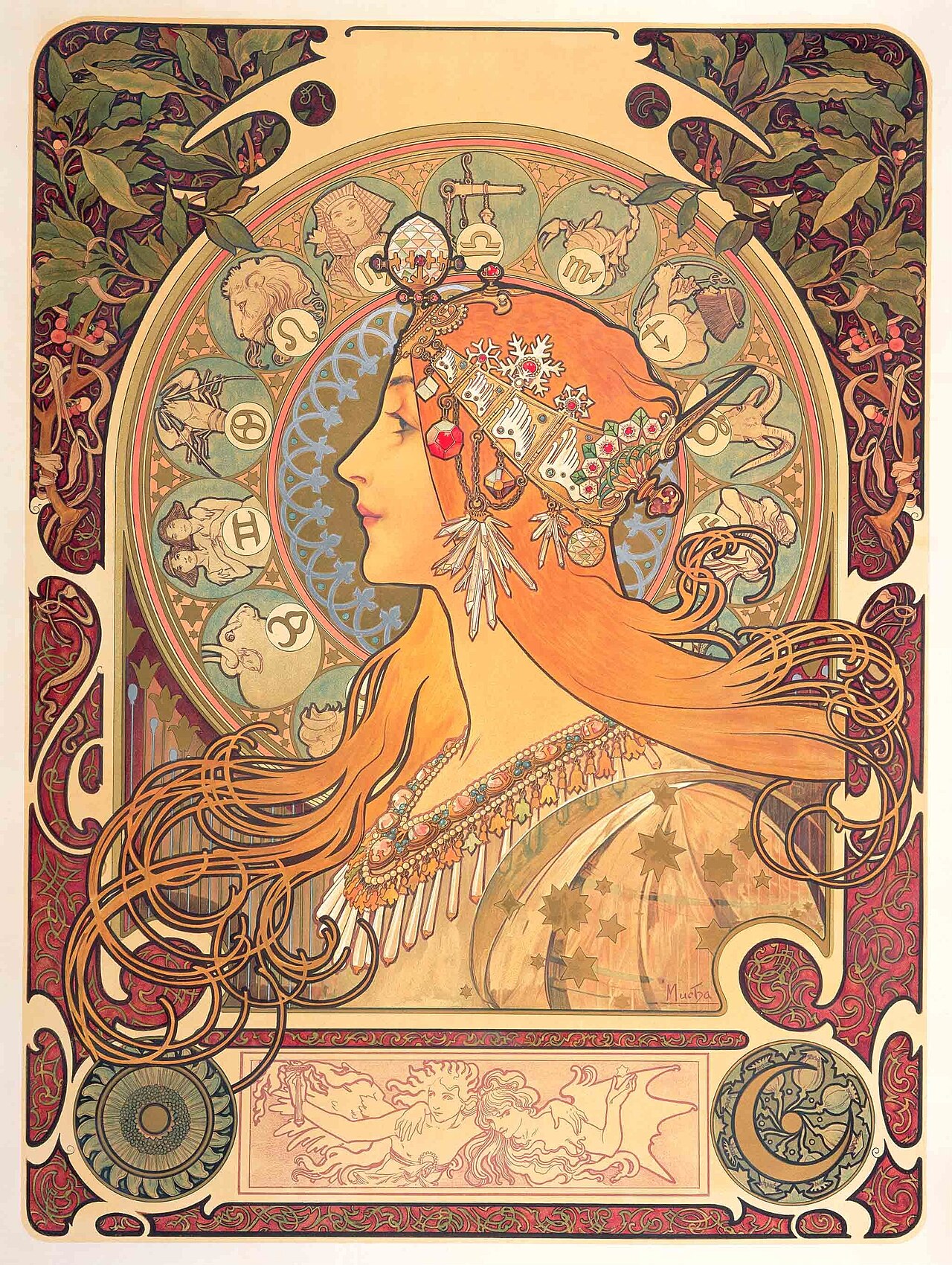 zodiac constellation (foto: Alphonse Mucha / Public domain, Wikimedia Commons)