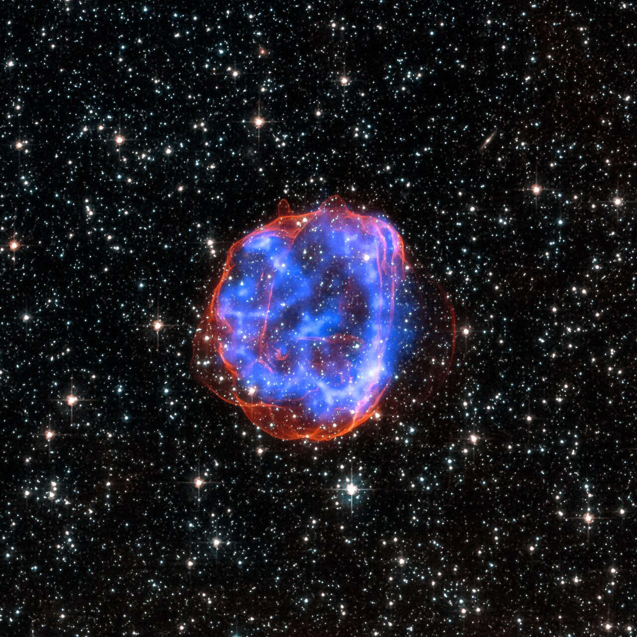 cosmic space stars (foto: X-ray: NASA/CXC/Rutgers/J.Hughes; Optical: NASA/STScI / Public domain, Wikimedia Commons)
