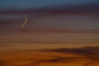 crescent moon sky