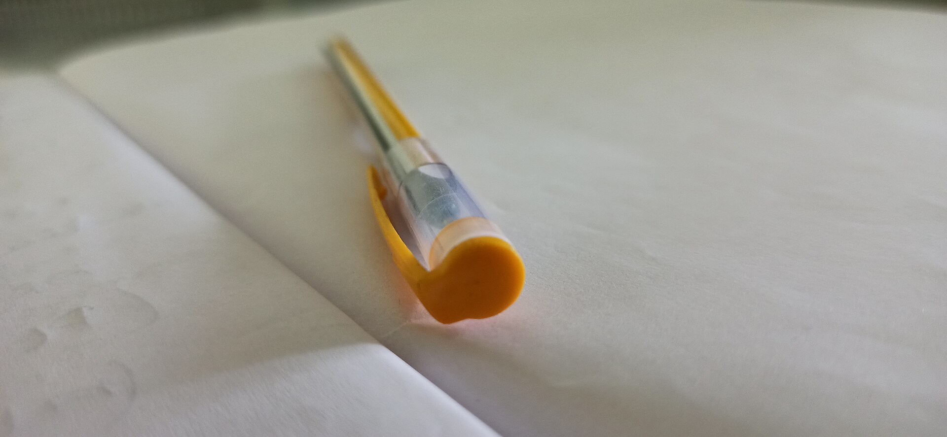 open notebook pen